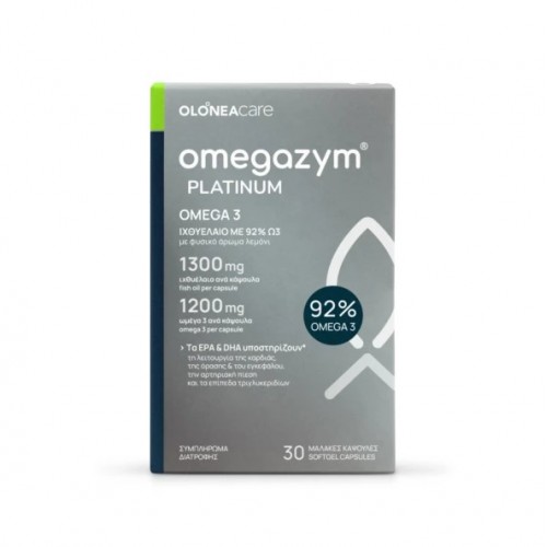 Olonea Omegazym Platinum Iχθυέλαιο 30 κάψουλες Olonea Omegazym Platinum Iχθυέλαιο 30 κάψουλες