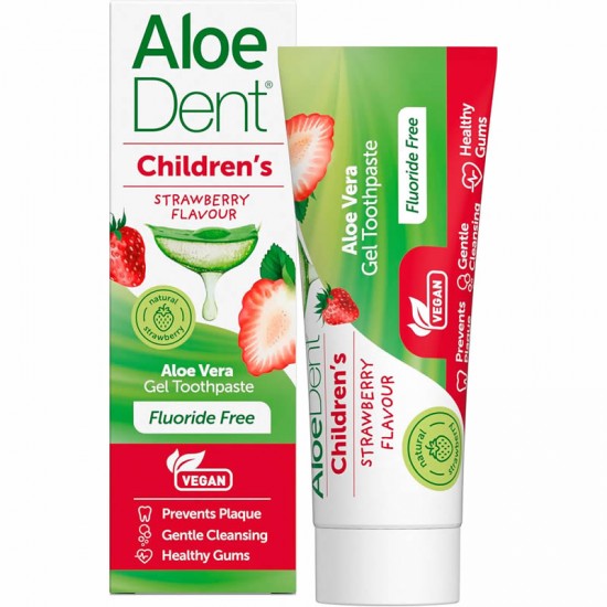 Optima Aloe Dent Strawberry Children's Toothpaste, Παιδική Οδοντόκρεμα Aλόης με Γεύση Φράουλας 50 ml Optima Aloe Dent Strawberry Children's Toothpaste, Παιδική Οδοντόκρεμα Aλόης με Γεύση Φράουλας 50 ml