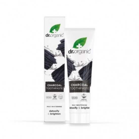 Dr.Organic Extra Whitening Charcoal Toothpaste Οδοντόκρεμα με Ενεργό Άνθρακα & Φθόριο, 100ml