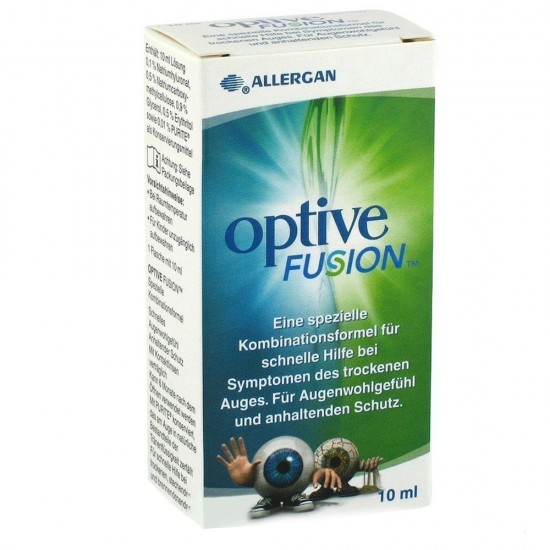Allergan Optive Fusion Λιπαντικές Οφθαλμικές Σταγόνες με Υαλουρονικό Οξύ 10ml