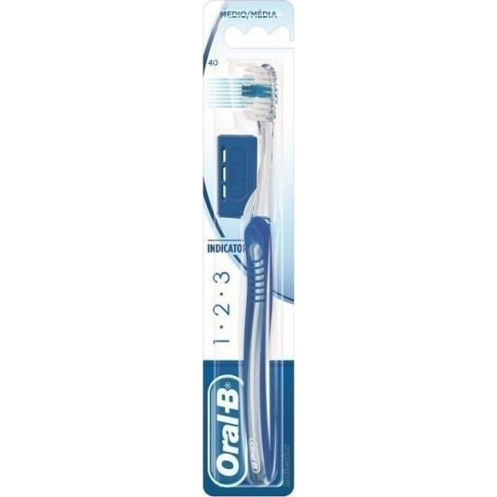 Oral-B 123 Indicator 40 Medium, Οδοντόβουρτσα  για Βαθύ Καθαρισμό