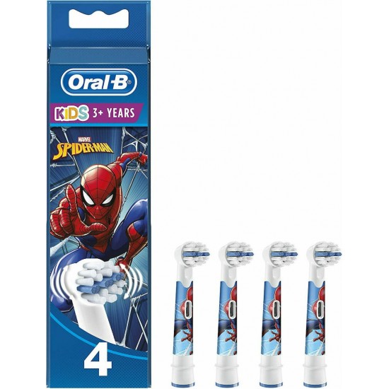 Oral-B Spiderman Ανταλλακτικές Κεφαλές για Παιδική Ηλεκτρική Οδοντόβουρτσα, 4 Τεμάχια