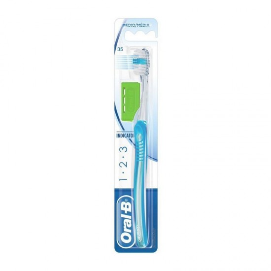 Oral-B Indicator 1-2-3 35mm, Οδοντόβουρτσα Μέτρια 1τμχ