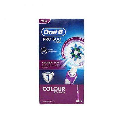 Oral-B Pro 600 CrossAction Ηλεκτρική Οδοντόβουρτσα Ροζ