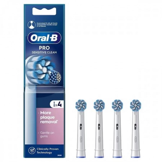 Oral-B Pro Sensitive Clean Ανταλλακτικές Κεφαλές Ηλεκτρικής Οδοντόβουρτσας 4τεμ Oral-B Pro Sensitive Clean Ανταλλακτικές Κεφαλές Ηλεκτρικής Οδοντόβουρτσας 4τεμ