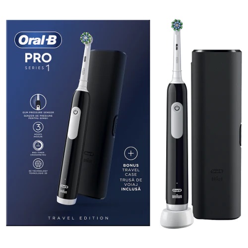 Oral-B Pro Series 1 Ηλεκτρική Οδοντόβουρτσα με Χρονομετρητή, Αισθητήρα Πίεσης & Θήκη Ταξιδιού Oral-B Pro Series 1 Ηλεκτρική Οδοντόβουρτσα με Χρονομετρητή, Αισθητήρα Πίεσης & Θήκη Ταξιδιού