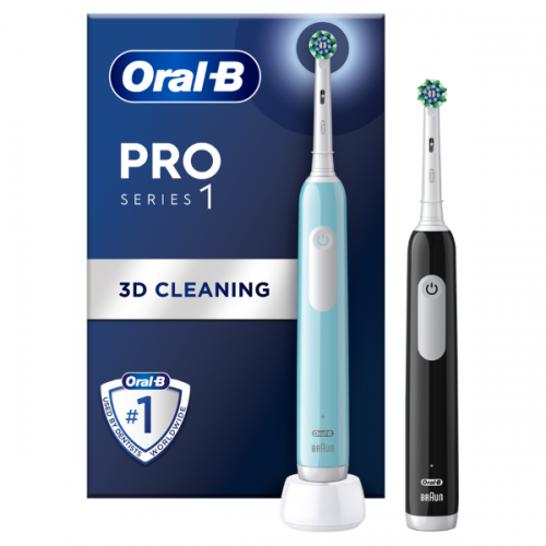 Oral-B Pro Series 1 Duo Ηλεκτρικές Οδοντόβουρτσες Μπλε & Μαύρη 2τμχ