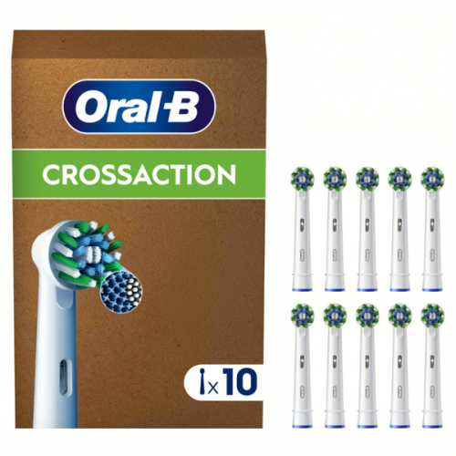 Oral-B Cross Action White Ανταλλακτικές Κεφαλές Ηλεκτρικής Οδοντόβουρτσας 10τεμ