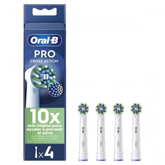 Oral-B Pro CrossAction Ανταλλακτικές Κεφαλές Ηλεκτρικής Οδοντόβουρτσας Λευκό Χρώμα 4τεμ Oral-B Pro CrossAction Ανταλλακτικές Κεφαλές Ηλεκτρικής Οδοντόβουρτσας Λευκό Χρώμα 4τεμ
