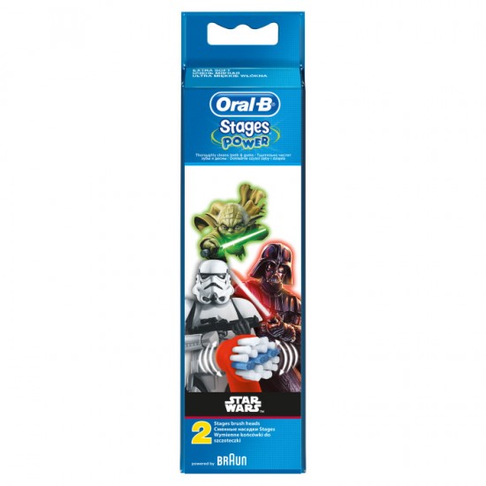 Oral-B Vitality Kids Star Wars, Ανταλλακτικές Κεφαλές Ηλεκτρικής Παιδικής Οδοντόβουρτσας 2τμχ