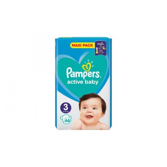 Pampers Active Baby Μέγεθος 3 (Midi) 6-10Kg, 66 Πάνες 