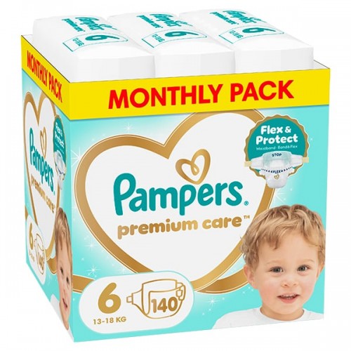 Pampers Premium Care No6 13-18kg Πάνες 140τεμ (Monthly Pack) Pampers Premium Care No6 13-18kg Πάνες 140τεμ (Monthly Pack)