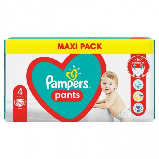 Pampers Pants No 4 (9-15kg) 48 Πάνες Βρακάκι Pampers Pants No 4 (9-15kg) 48 Πάνες Βρακάκι