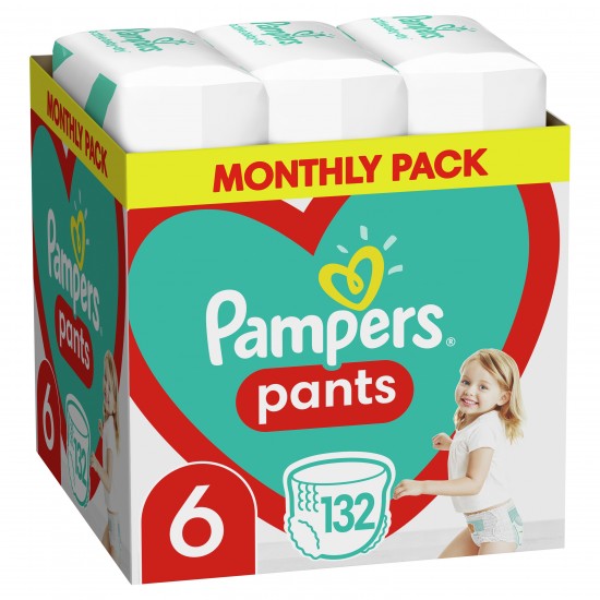 Pampers Pants No 6 15+ kg 132 Πάνες (Monthly Pack)