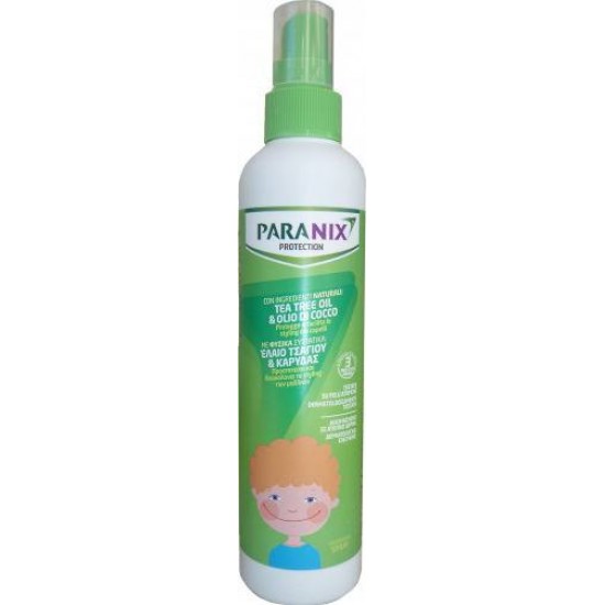 Paranix Protection Conditioner Spray Boy, Έλαιο Τσαγιού & Καρύδας, Διευκολύνει το Styling των μαλλιών 250ml