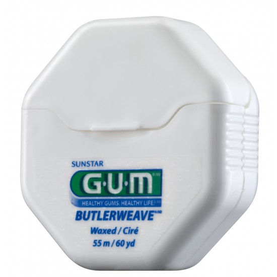 Gum Butlerweave Floss Waxed, Οδοντικό Νήμα Κερωμένο 55m		