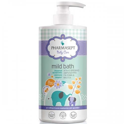 Pharmasept Baby Mild Bath Φυσικό Βρεφικό Αφρόλουτρο για Σώμα & Μαλλιά 1lt Pharmasept Baby Mild Bath Φυσικό Βρεφικό Αφρόλουτρο για Σώμα & Μαλλιά 1lt