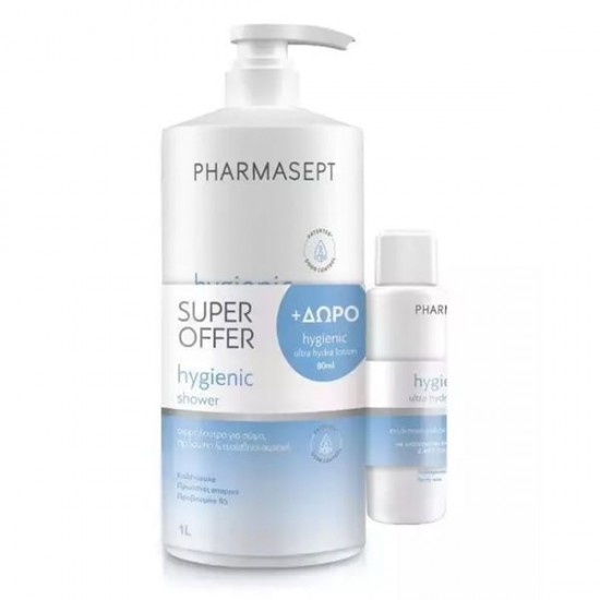 Pharmasept Promo Hygienic Shower Gel Αφρόλουτρο για Σώμα Πρόσωπο & Ευαίσθητη Περιοχή 1000ml +ΔΩΡΟ 80ml