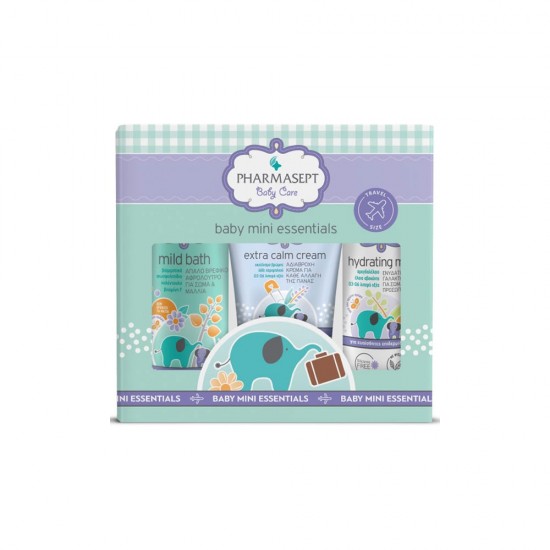 Pharmasept Promo Baby Care Mini Σετ Περιποίησης Βρέφους Baby Care Mild Bath Απαλό Βρεφικό Αφρόλουτρο για Σώμα& Μαλλιά 100ml & Extra Calm Cream Αδιάβροχη Κρέμα Αλλαγής Πάνας 40ml & Hydrating Milk Ενυδατικό Γαλάκτωμα για Σώμα& Πρόσωπο 40ml Pharmasept Promo Baby Care Mini Σετ Περιποίησης Βρέφους Baby Care Mild Bath Απαλό Βρεφικό Αφρόλουτρο για Σώμα& Μαλλιά 100ml & Extra Calm Cream Αδιάβροχη Κρέμα Αλλαγής Πάνας 40ml & Hydrating Milk Ενυδατικό Γαλάκτωμα για Σώμα& Πρόσωπο 40ml