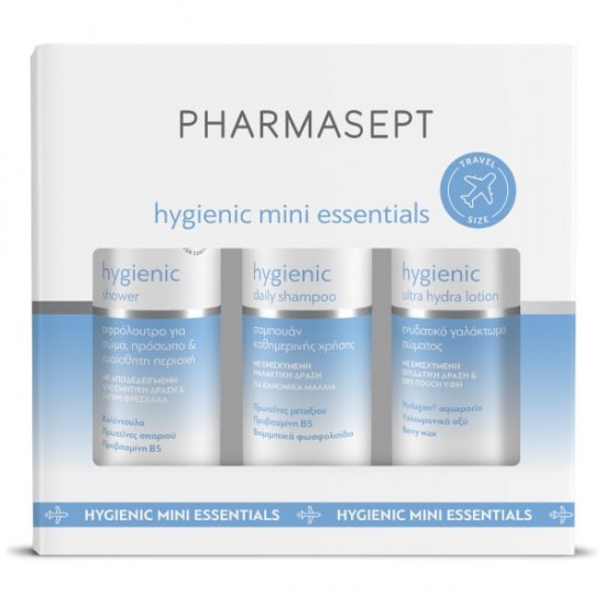 Pharmasept Promo Hygienic Mini  Σετ Περιποίησης Hygienic Daily Shampoo Σαμπουάν 100ml & Hygienic Shower Αφρόλουτρο 100ml & Hygienic Ultra Hydra Lotion Λοσιόν Σώματος  80ml