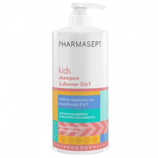 Pharmasept Kids Shampoo & Shower 2in1 Παιδικό Σαμπουάν & Αφρόλουτρο σε Μορφή Gel 1lt