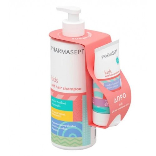 Pharmasept Promo Kids Soft Hair Shampoo , Παιδικό Σαμπουάν 400ml & Δώρο Soft Hair Conditioner , Μαλακτική Κρέμα Μαλλιών 40ml     