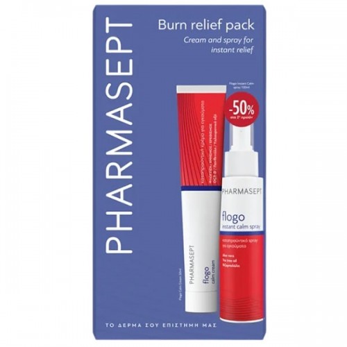 Pharmasept Promo Pack Burn Relief (-50% στο 2ο προϊόν) Flogo Calm Cream Καταπραϋντική Κρέμα για Εγκαύματα 50ml & Flogo Instant Calm Spray Σπρέι Πρoσώπου-Σώματος για Ερεθισμούς & Εγκαύματα 100ml Pharmasept Promo Pack Burn Relief (-50% στο 2ο προϊόν) Flogo Calm Cream Καταπραϋντική Κρέμα για Εγκαύματα 50ml & Flogo Instant Calm Spray Σπρέι Πρoσώπου-Σώματος για Ερεθισμούς & Εγκαύματα 100ml