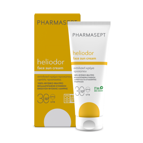Pharmasept Heliodor Face Sun Cream SPF30, Αντηλιακή Κρέμα Προσώπου με 100% Φυσικό Φίλτρο 50ml