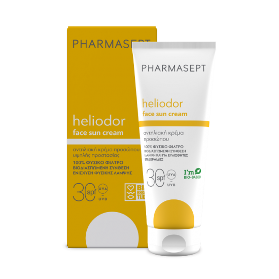 Pharmasept Heliodor Face Sun Cream SPF30, Αντηλιακή Κρέμα Προσώπου με 100% Φυσικό Φίλτρο 50ml
