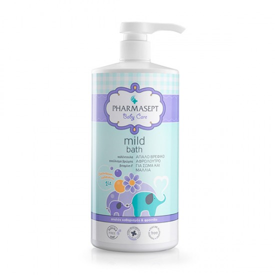 Pharmasept Baby Mild Bath Φυσικό Βρεφικό Αφρόλουτρο για Σώμα & Μαλλιά 1lt