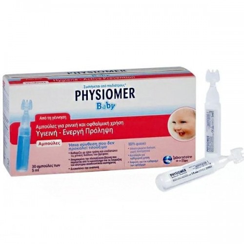 Physiomer Baby Αμπούλες Για Ρινική & Οφθαλμική Χρήση, Από την Γέννηση 30x5ml Physiomer Baby Αμπούλες Για Ρινική & Οφθαλμική Χρήση, Από την Γέννηση 30x5ml