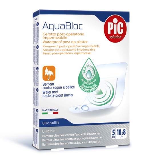 Pic Solution Aquabloc Αδιάβροχο, Αυτοκόλλητο Επίθεμα 10x8cm 5 Τεμάχια