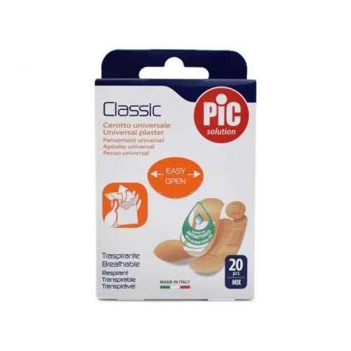 Pic Solution Classic Αυτοκόλλητα Τσιρότα, σε Διάφορα Μεγέθη 20 Τεμάχια Pic Solution Classic Αυτοκόλλητα Τσιρότα, σε Διάφορα Μεγέθη 20 Τεμάχια
