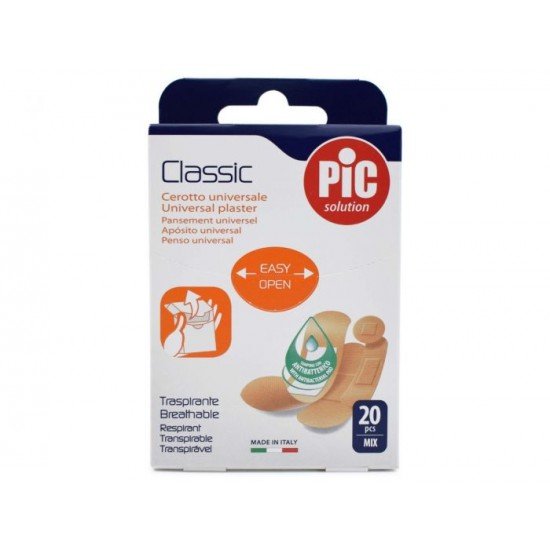 Pic Solution Classic Αυτοκόλλητα Τσιρότα, σε Διάφορα Μεγέθη 20 Τεμάχια