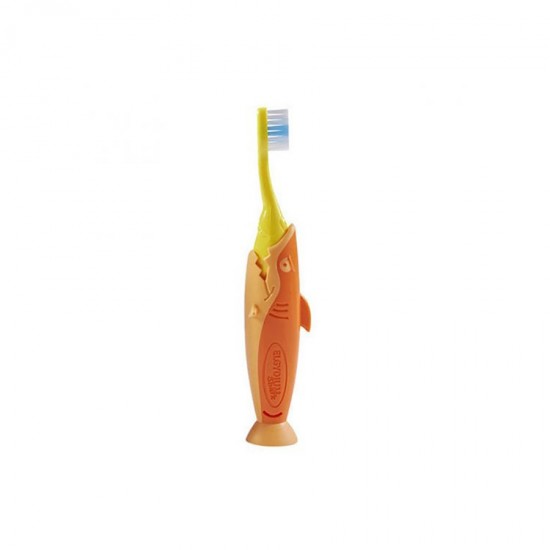 Elgydium Kids Shark, Οδοντόβουρτσα για Παιδιά 2 έως 6 Ετών, Χρώμα Πορτοκαλί-Κίτρινο