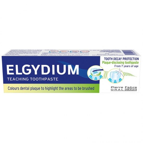 Elgydium Εκπαιδευτική Οδοντόπαστα 50ml. Χρωματίζει την πλάκα από 7 ετών