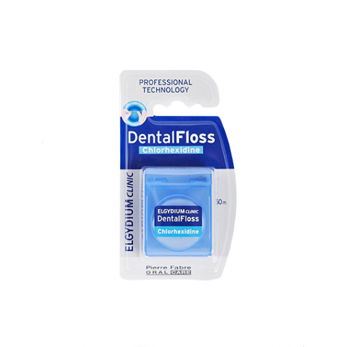 Elgydium Dental Floss Chlorexidine, Ελαφρώς Κερωμένο Οδοντικό Νήμα 50m Elgydium Dental Floss Chlorexidine, Ελαφρώς Κερωμένο Οδοντικό Νήμα 50m