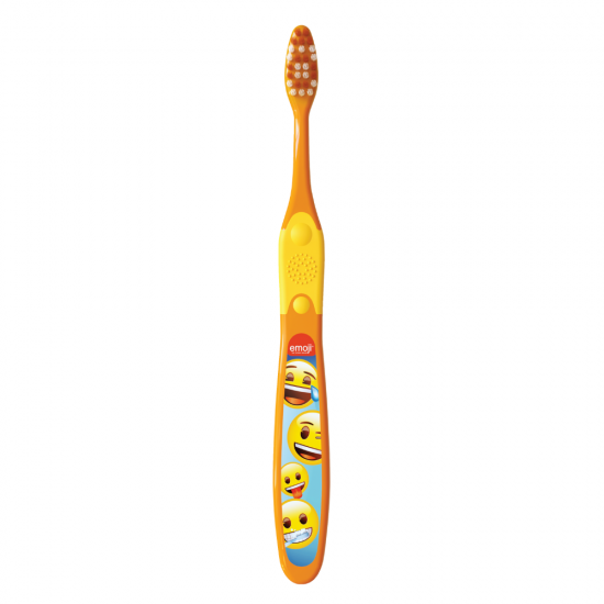 Elgydium Junior Emoji Παιδική Οδοντόβουρτσα, Χρώμα Πορτοκαλί & Κίτρινο 1 Τεμάχιο