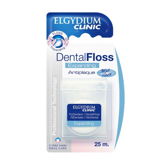 Elgydium Dental Floss Expanding, Ελαφρώς Κερωμένο Οδοντικό Νήμα 25m