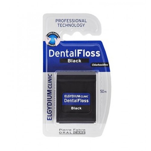 Elgydium Dental Floss Black 50m Κηρωμένο Νήμα με Χλωρεξιδίνη Elgydium Dental Floss Black 50m Κηρωμένο Νήμα με Χλωρεξιδίνη