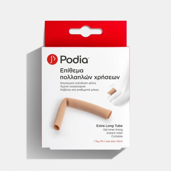 Podia Extra Long Tube Fabric with Gel Επίθεμα Πολλαπλών Χρήσεων με Γέλη για Κάλους & Σκληρύνσεις 15cm Podia Extra Long Tube Fabric with Gel Επίθεμα Πολλαπλών Χρήσεων με Γέλη για Κάλους & Σκληρύνσεις 15cm