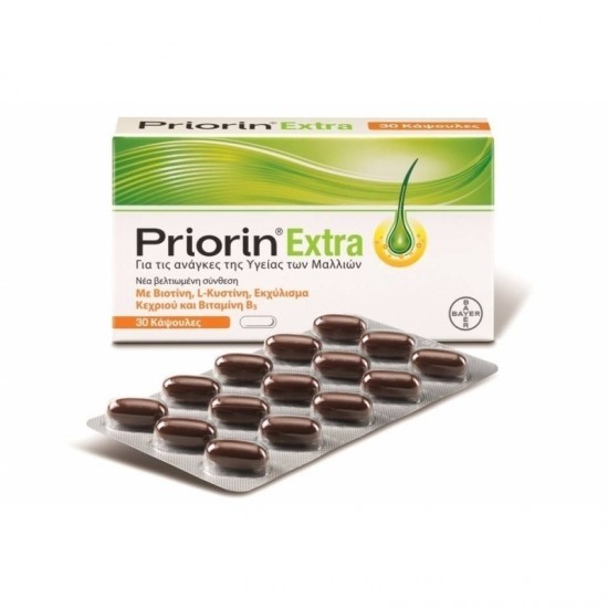 Priorin Extra Συμπλήρωμα Διατροφής Κατά Της Τριχόπτωσης, 30 Caps