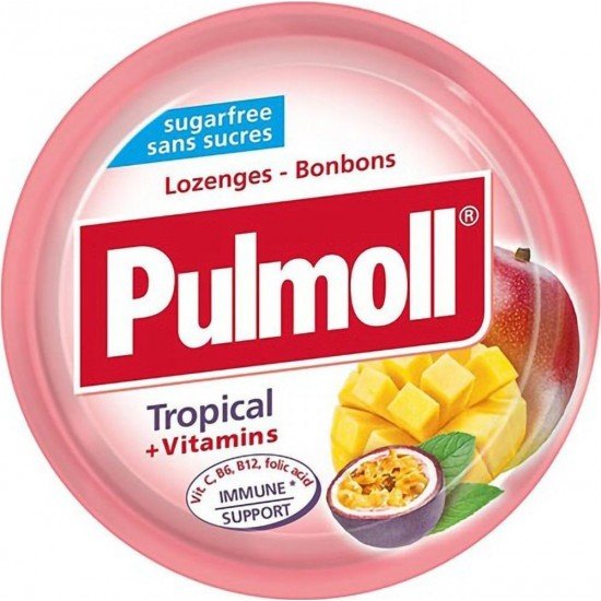 Pulmoll Καραμέλες με Γεύση Τροπικών Φρούτων 45gr