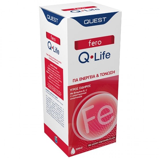 Quest Fero Q Life, Υγρός Σίδηρος για Ενέργεια & Τόνωση 200ml