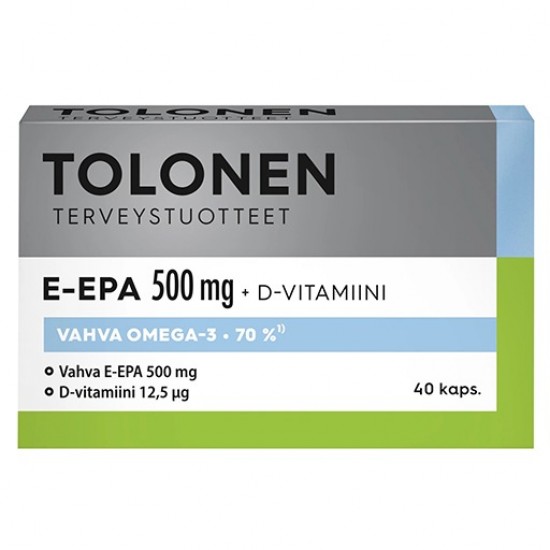 TOLONEN E-EPA 500mg & Βιταμίνη D 12.5μg 40 Κάψουλες