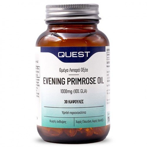 Quest Evening Primrose Oil 1000mg (10% Gla) Plus Natural Vitamin E 30tabs
