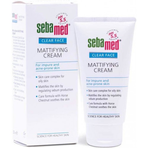 Sebamed Clear Face Mattifying Cream, Κρέμα προσώπου ρύθμισης μείωσης σμήγματος 50ml Sebamed Clear Face Mattifying Cream, Κρέμα προσώπου ρύθμισης μείωσης σμήγματος 50ml