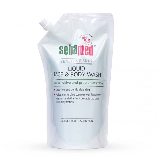 Sebamed Refill Liquid Face & Body Wash Ήπιος Καθαρισμός Προσώπου & Σώματος για Ευαίσθητη Επιδερμίδα 1000ml