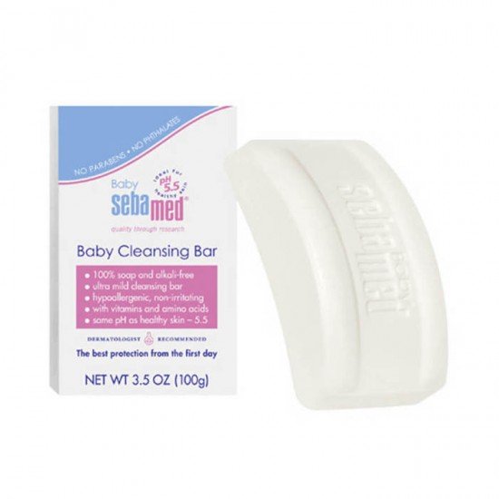 Sebamed Baby Cleansing Bar, Στέρεο Καθαριστικό, Καθαρίζει την Νινίδα της Κεφαλής 100g