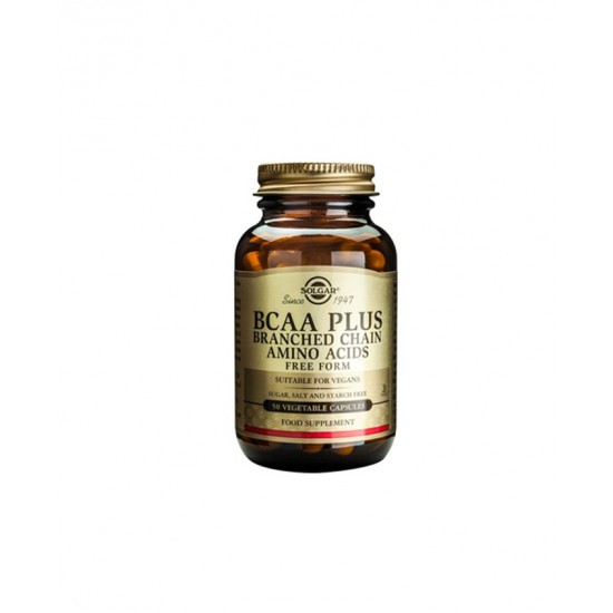 Solgar BCAA Plus, 50 Veg.Caps. Επιδρά θετικά σε νευρομυϊκές παθήσεις Solgar BCAA Plus, 50 Veg.Caps. Επιδρά θετικά σε νευρομυϊκές παθήσεις